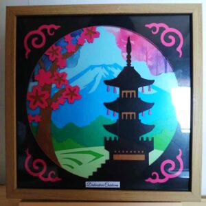Cadre Pagode Asiatique